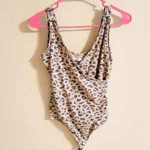 Leopard Tank Bodysuit - Abercrombie & Fitch- NWOT